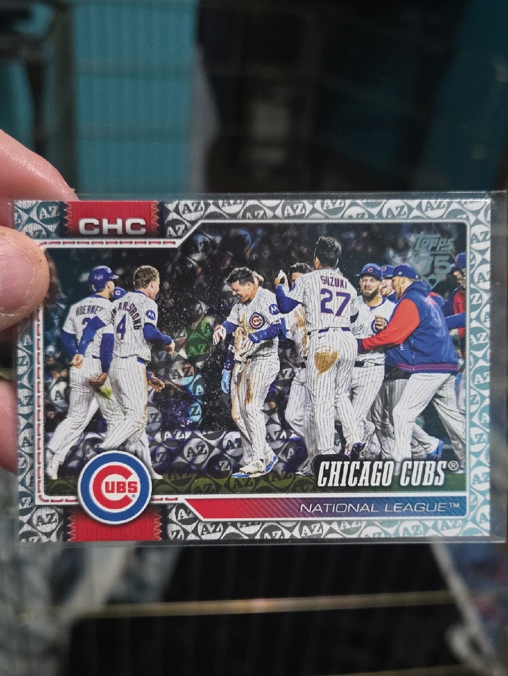Topps Chicago Cubs Card - Blue & White with Red Accent